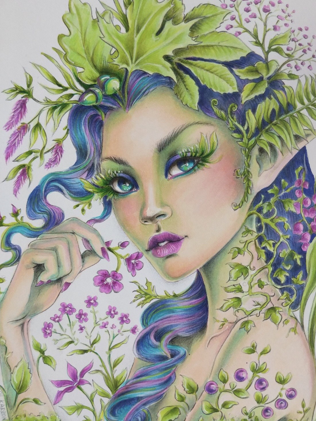 Copic Marker Europe: Forest Fairy in Copic Markers and Coloured Pencils