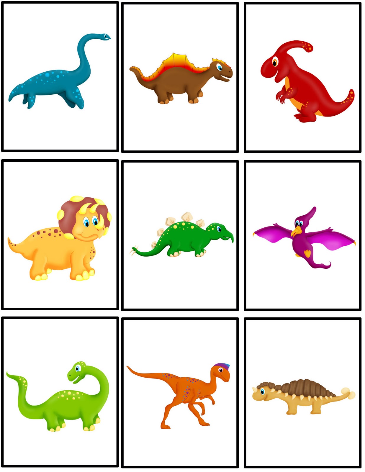 Dinosaur Matching Game Printable