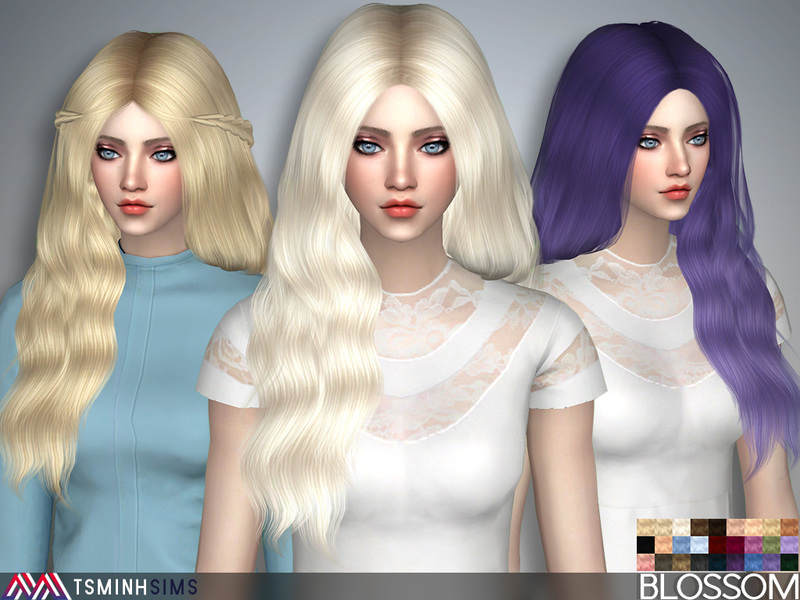 Sims 4 CC's - The Best: Blossom ( Hair 37 Set ) by TsminhSims