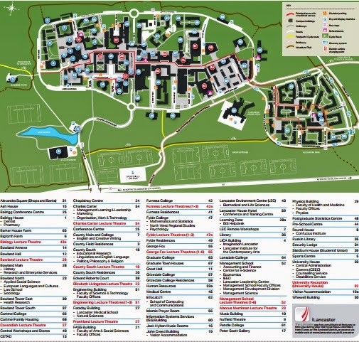 Lancaster University Campus Map