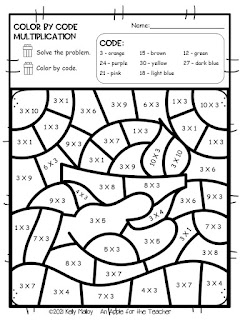 An Apple For The Teacher: Diwali Color By Number Math Facts Practice ...