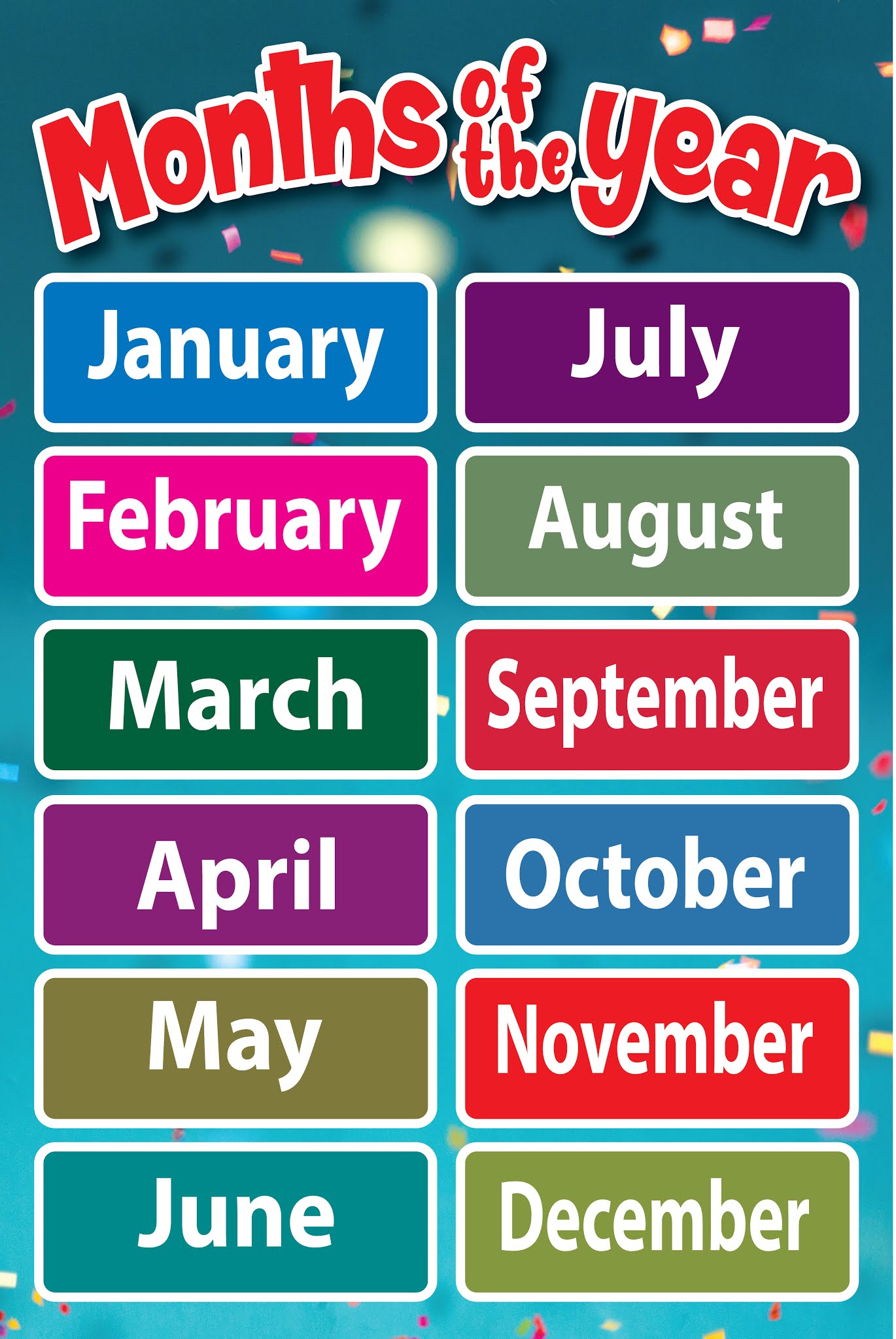 Months of the Year/Twelve Months of the Year (English)