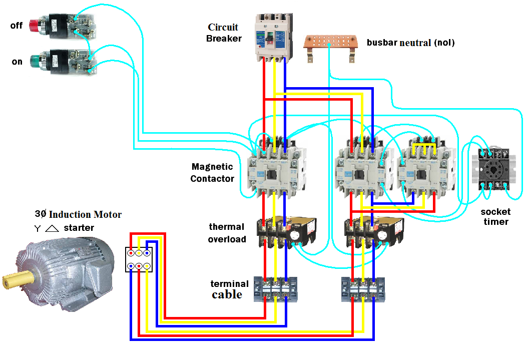 Wiring Diagram For Motor Starter 3 Phase