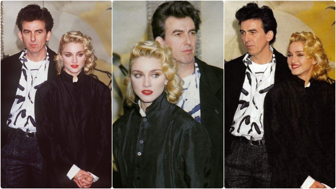 Photos of George Harrison and Madonna at a Press Conference For ...