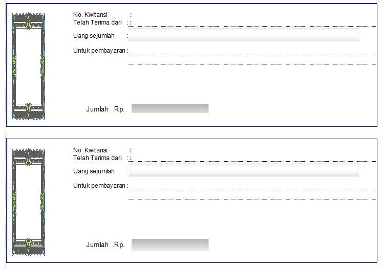 Contoh Format Kwitansi