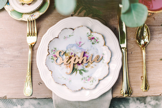 Wood laser cut escort cards