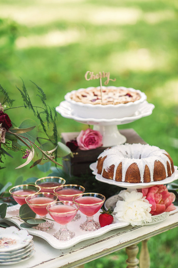 Rustic dessert table