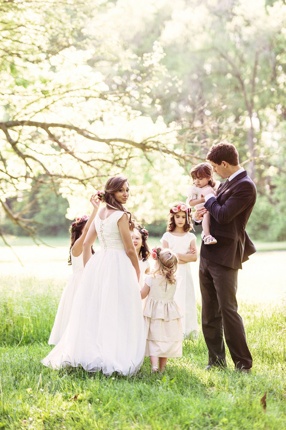 Flower girl family portraits