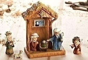 8″ 11 Piece Stable & Nativity Pageant- 36144