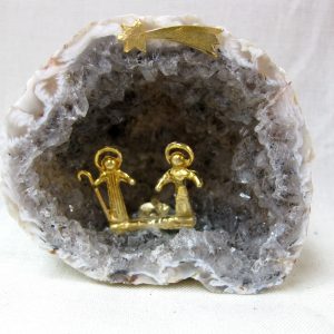 Genuine Medium Brazil Nativity Geode For Sale #4