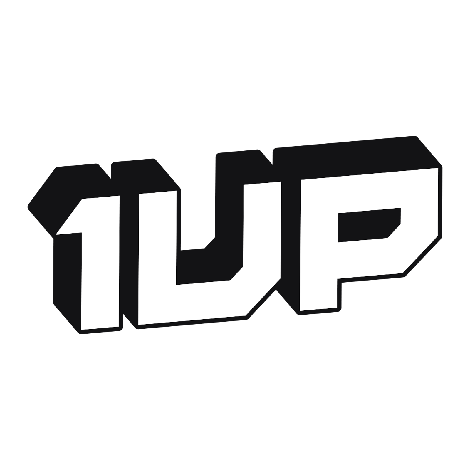 1up Logo BW