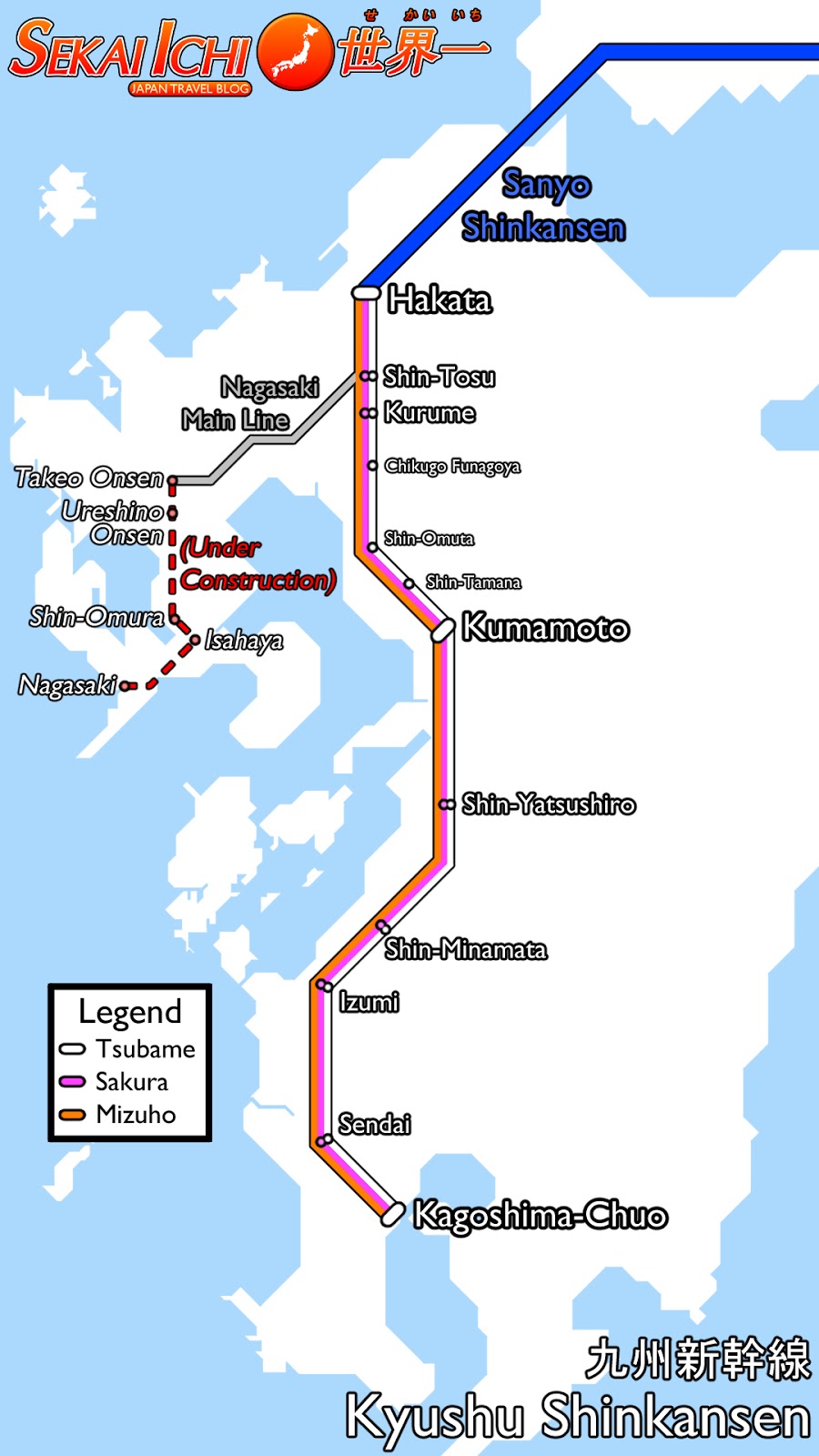 Kyushu Train Map