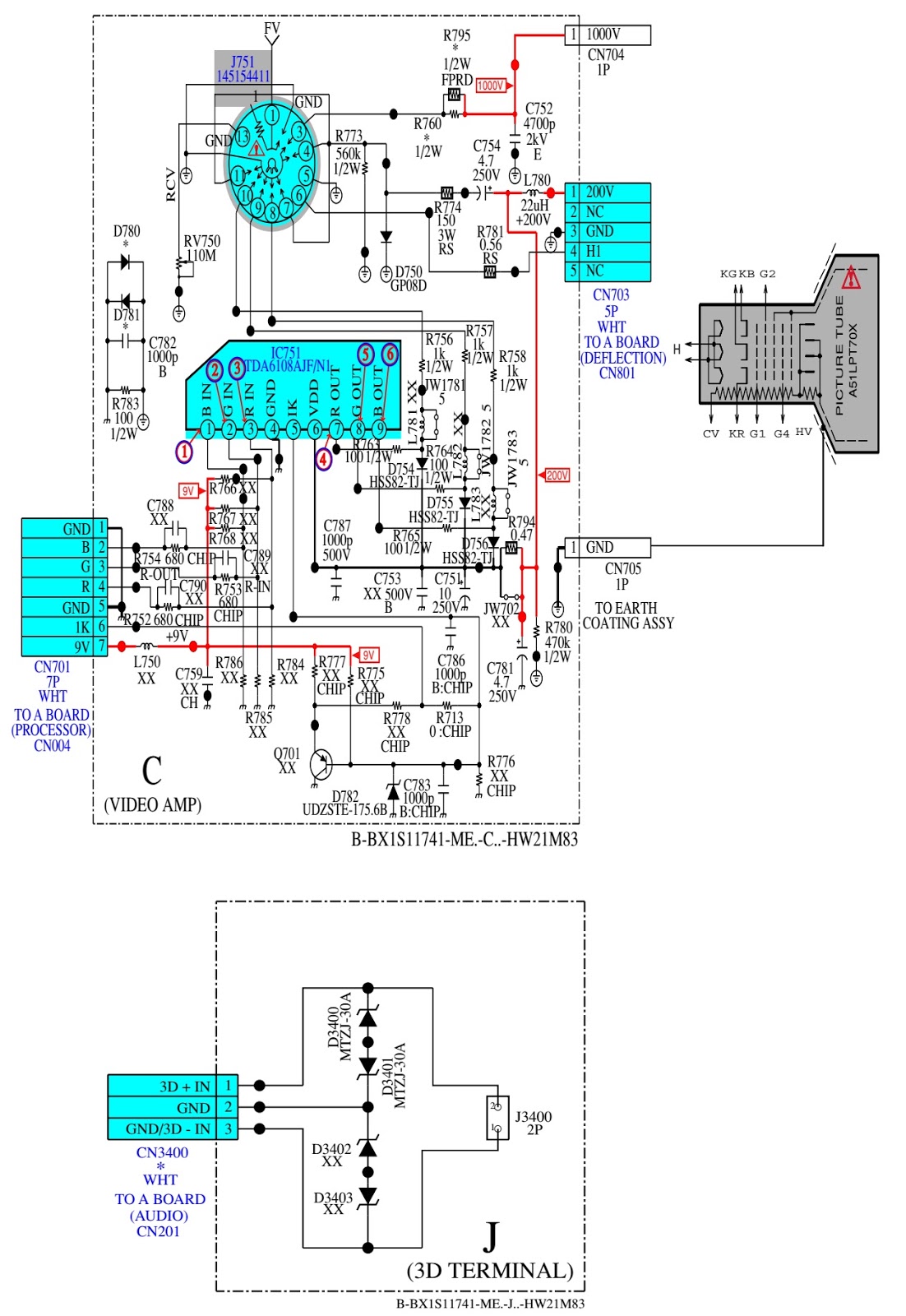 Akai 29 Inch Crt Tv Circuit Diagram Akai Schematics Acr