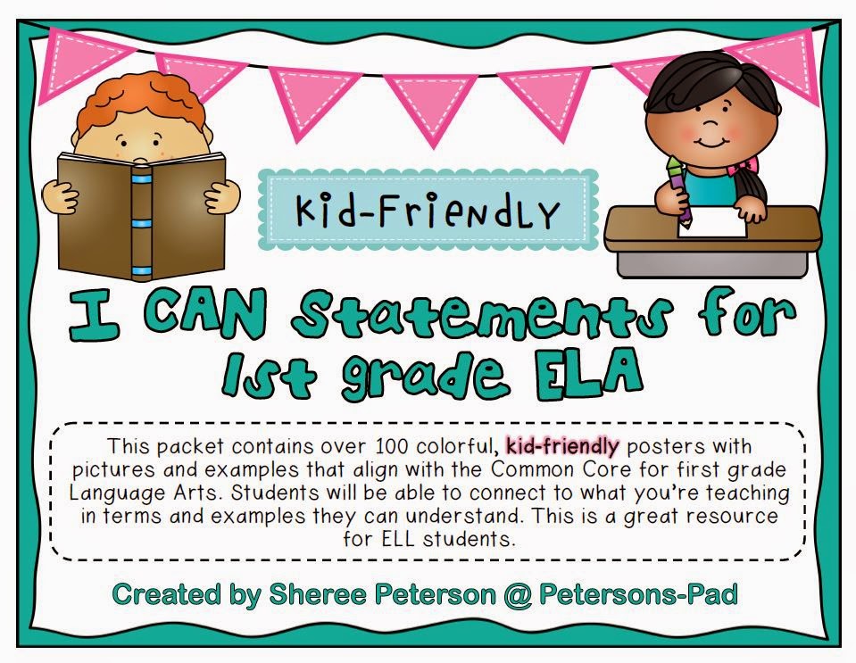 Peterson's Pad: I CAN Statements for ELA Giveaway