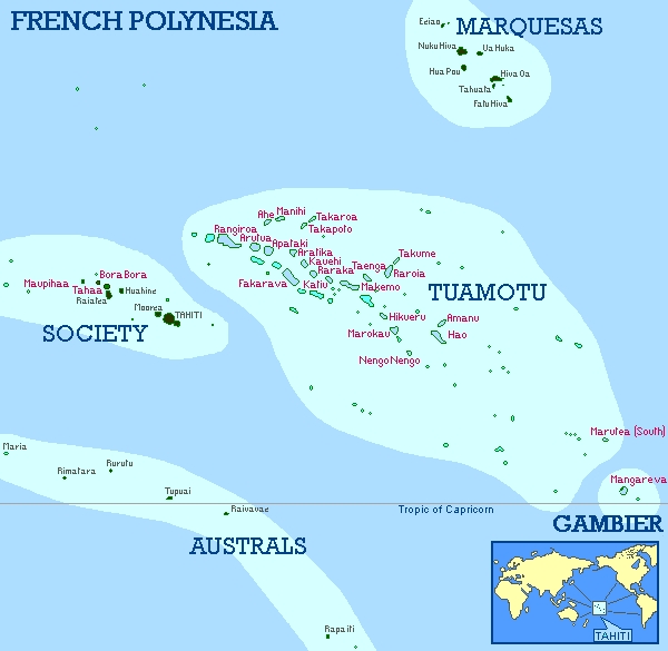 MAPS OF FRENCH POLYNESIA - FRANCE