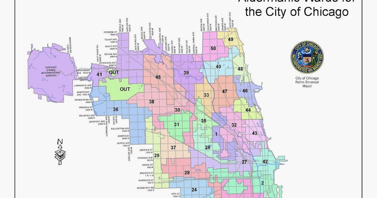 Chicago Northside Real Estate Maps: Map of Chicago Wards