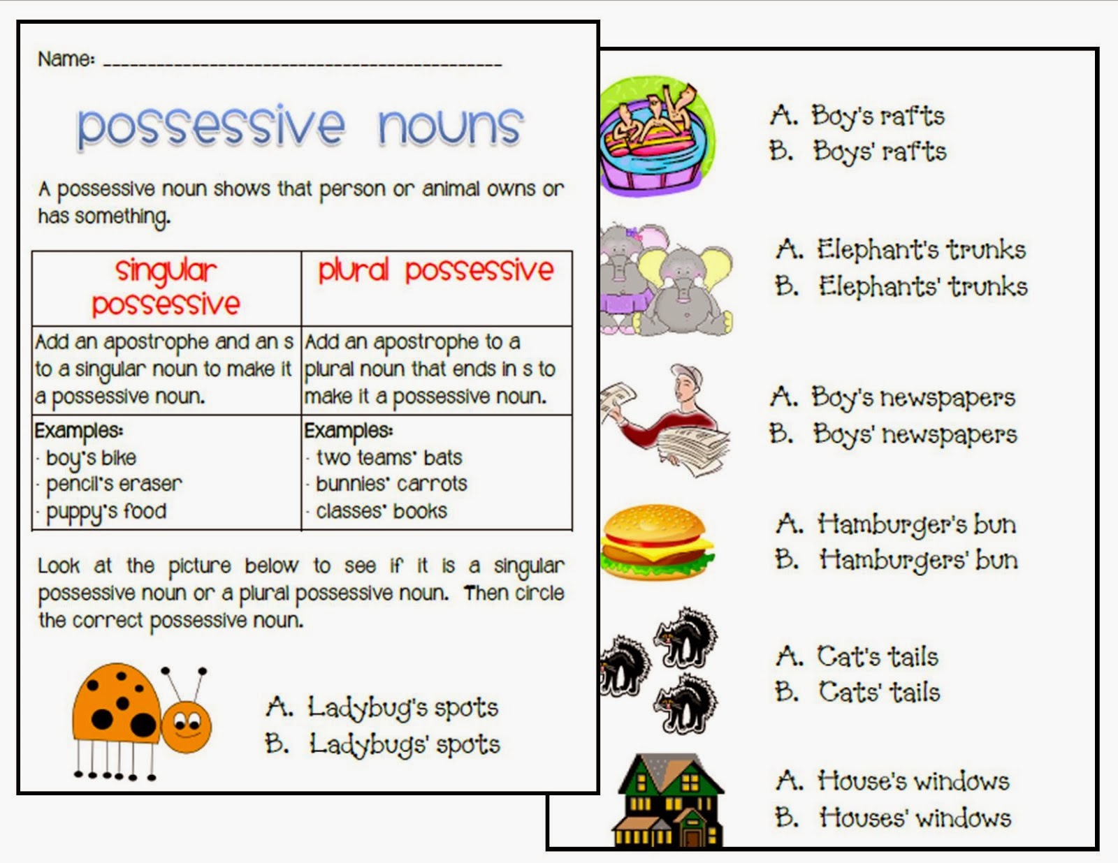 Possessive Nouns Examples With Pictures