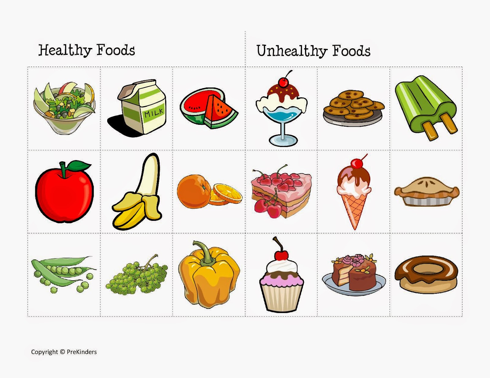 Printable Healthy Food Chart