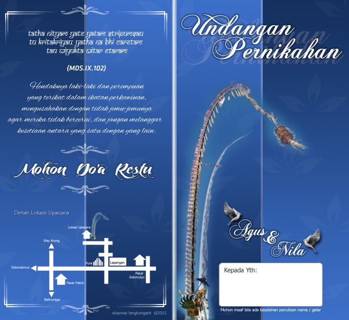 Contoh Undangan Lipat 2 – Gambaran