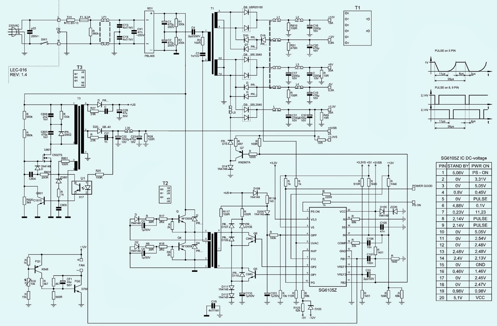 500w Atx Power Supply Schematic Diagram