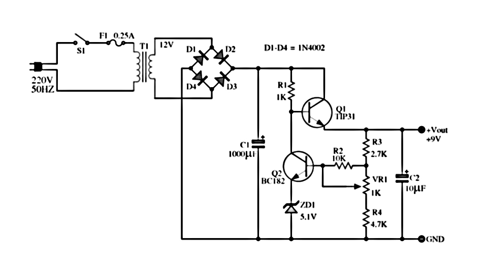 13.8 Volt 20 Amp Power Supply Schematic