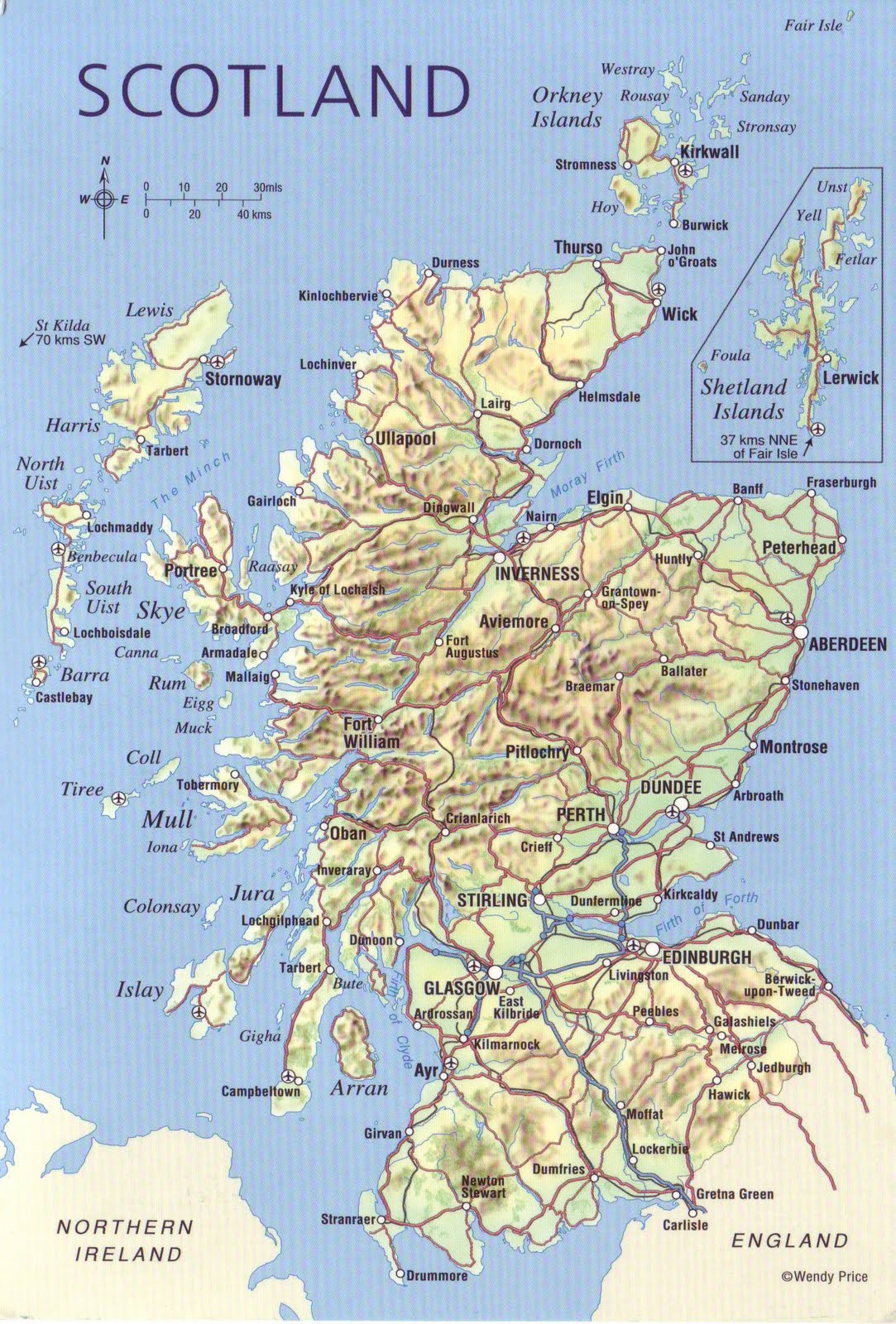 Printable Scotland Map