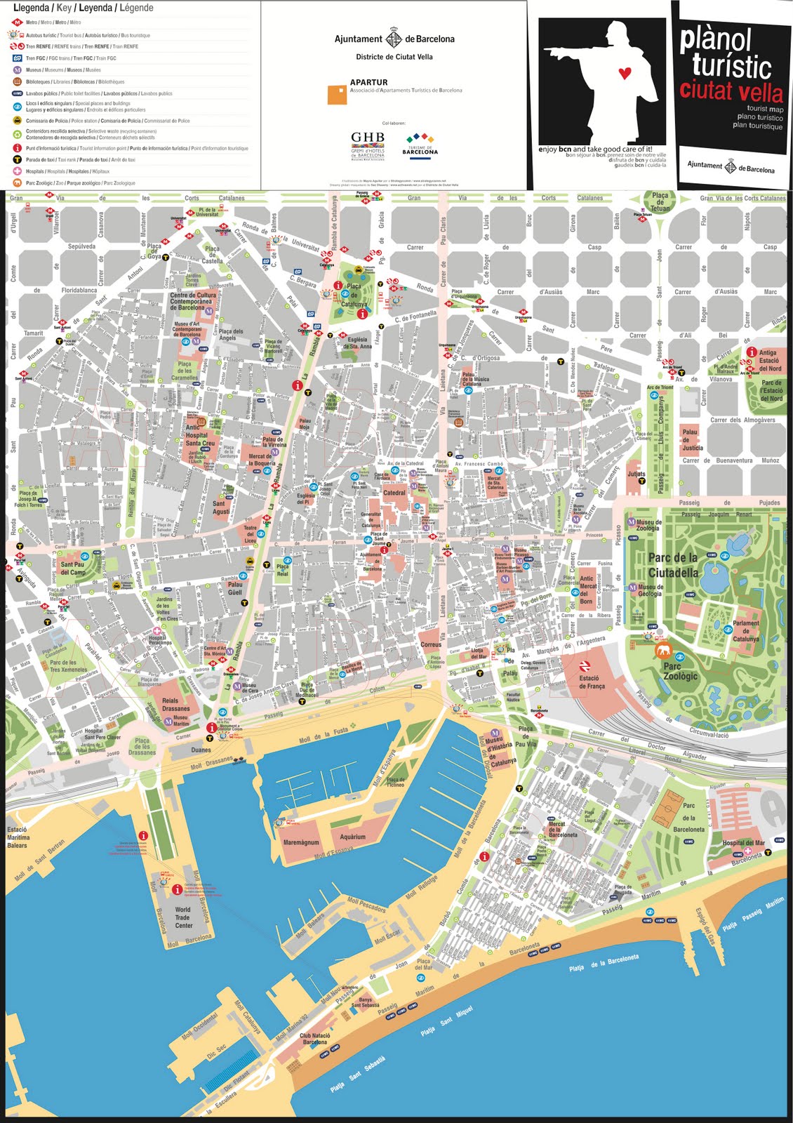 Spanje Barcelona Kaart - Vogels