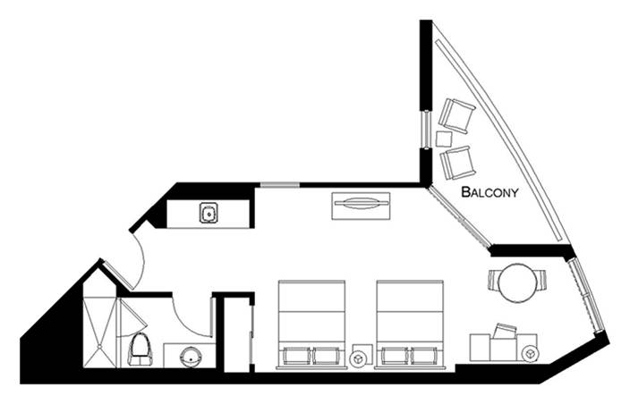 Deluxe<span> Room</span> Floorplan