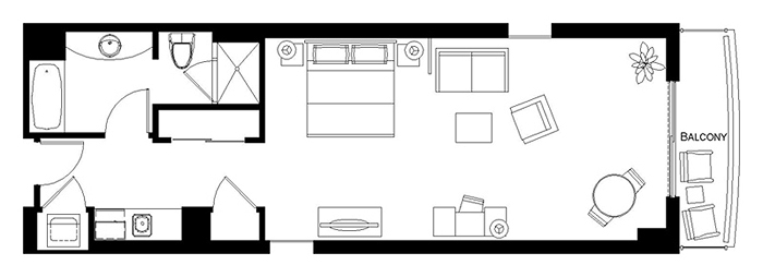 Junior <span>Suite</span> Floorplan