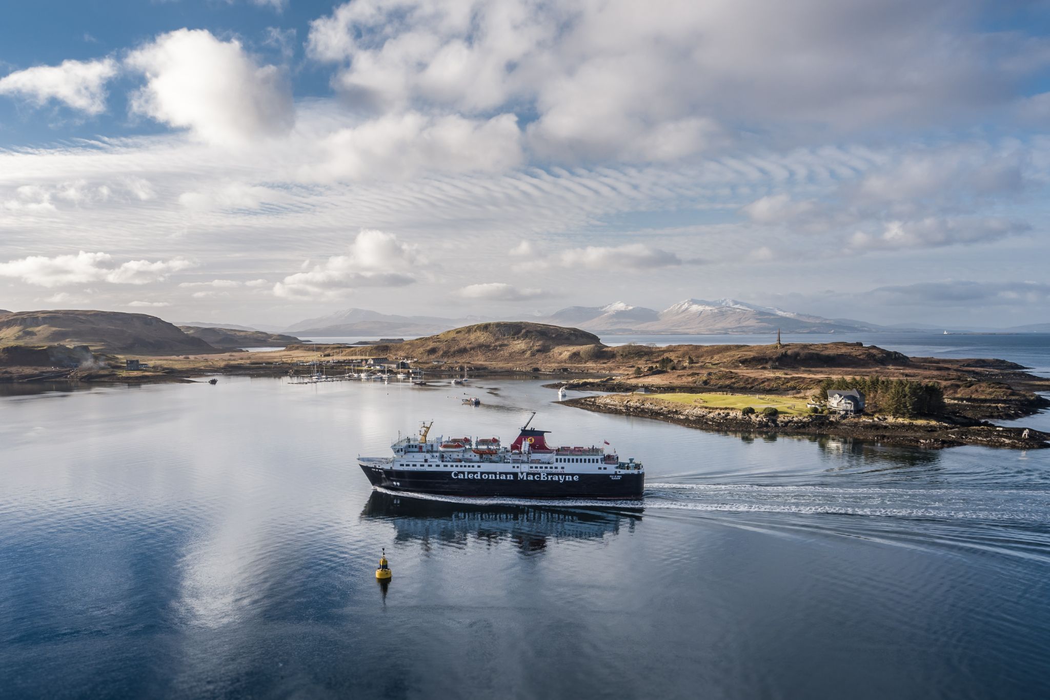 A Caledonian MacBrayne ferry approaching Oban, Argyll and The Isles