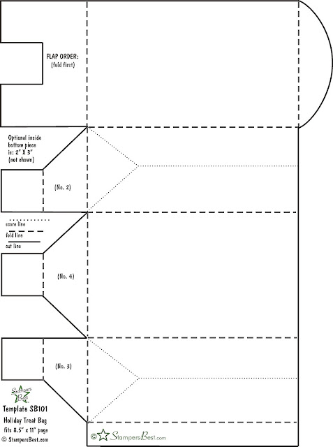 StampersBest: Holiday Treat Bag Template