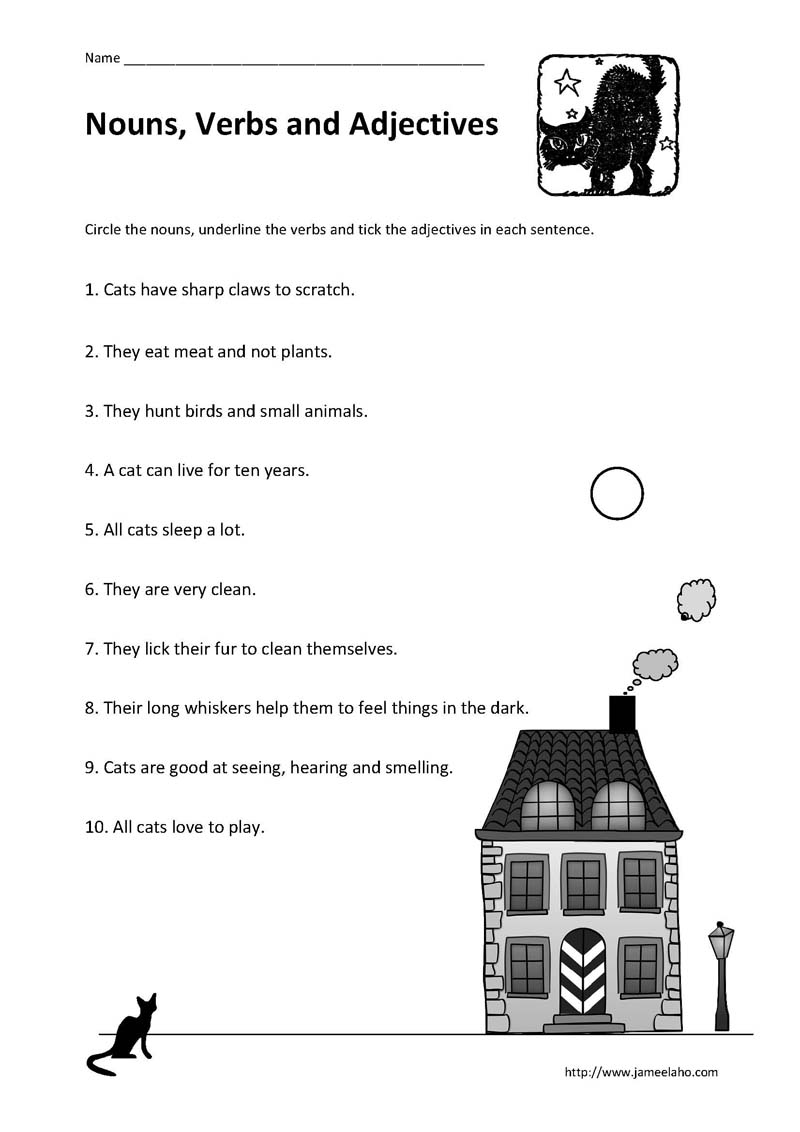 Identifying Verbs Worksheet Grade 1