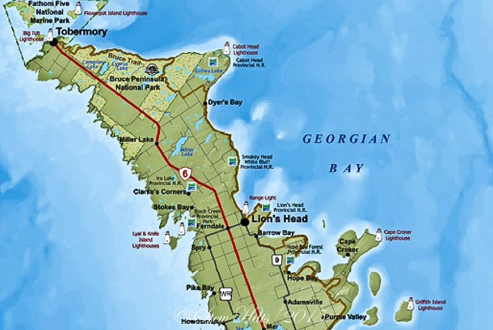 Bruce Peninsula National Park Map