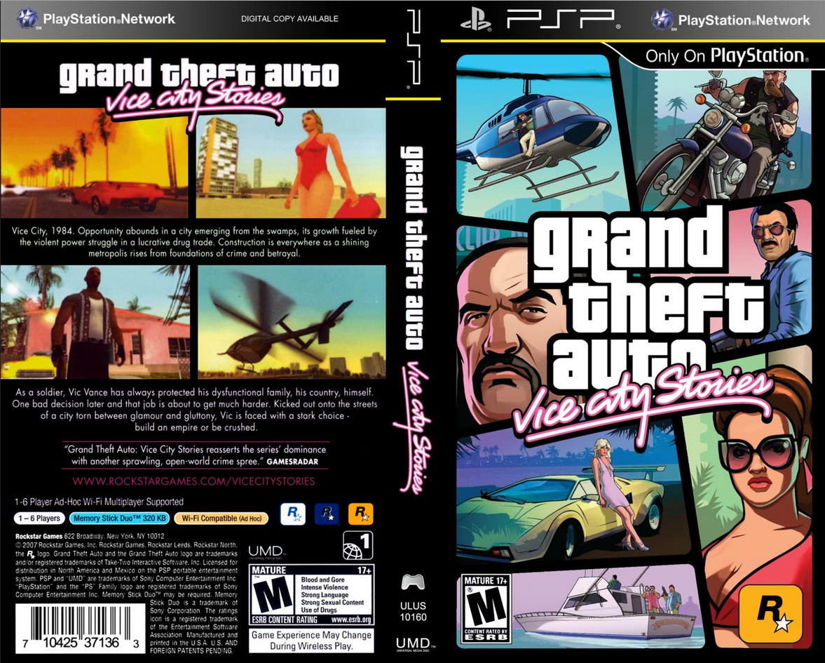 Grand Theft Auto Vice city Stories (874mb) (Mega) - (PSP) Game ...