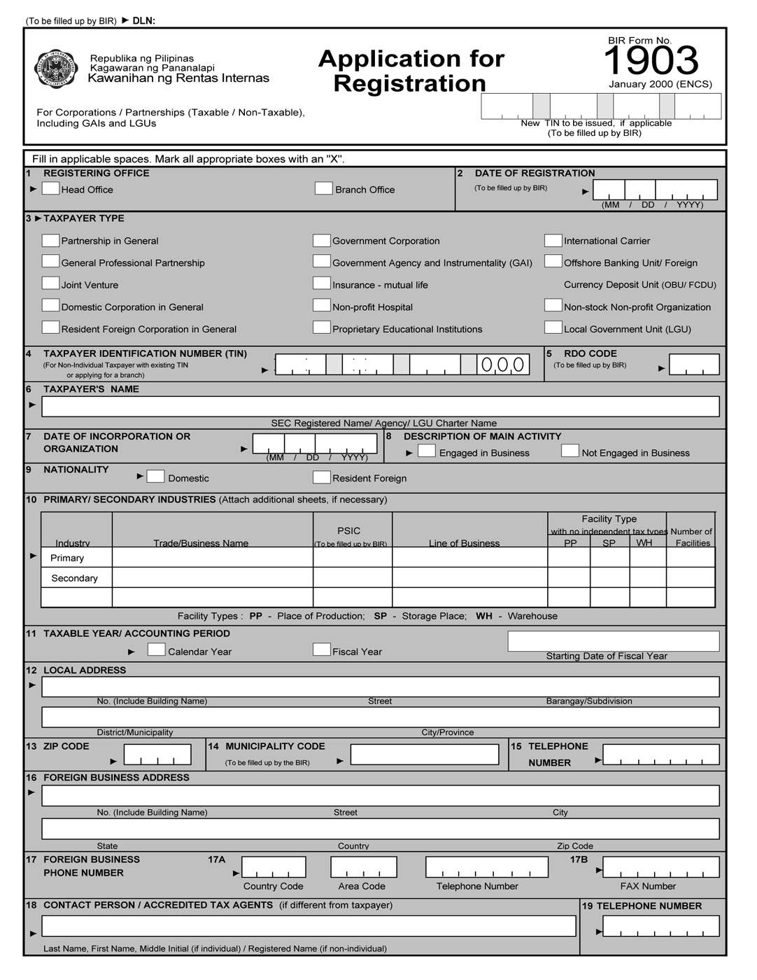 busapcom: BIR Form 1903 Download