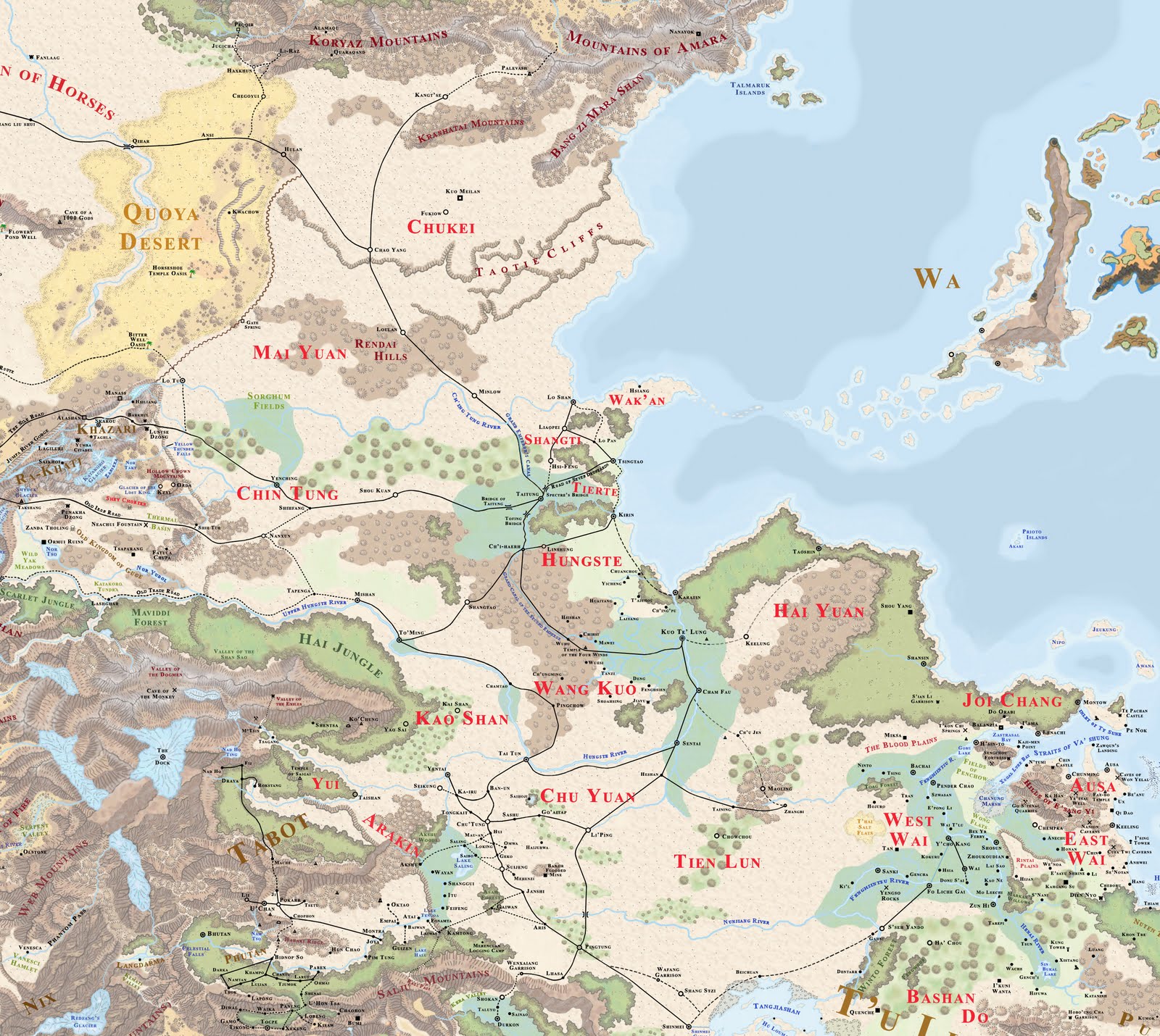 Consonant Opposition: Asian Locations: Forgotten Realms