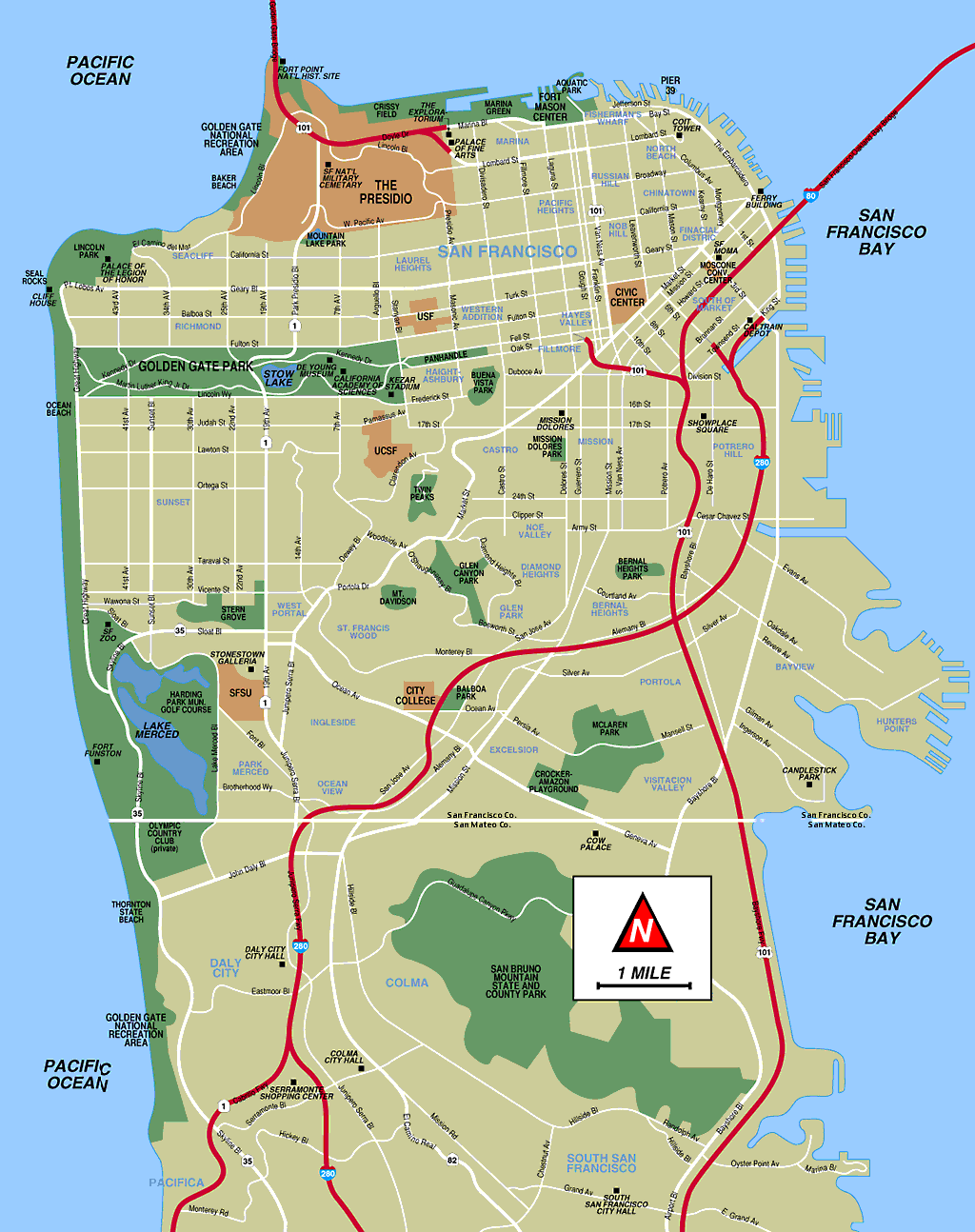 San Francisco Map - Free Printable Maps