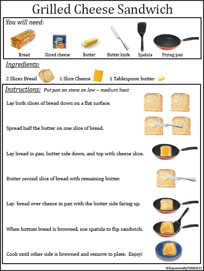 Following A Recipe Worksheet For Kids