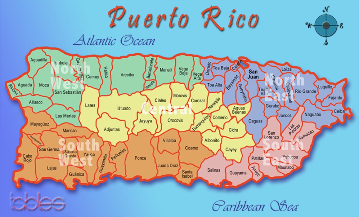 Mapa Politico De Puerto Rico