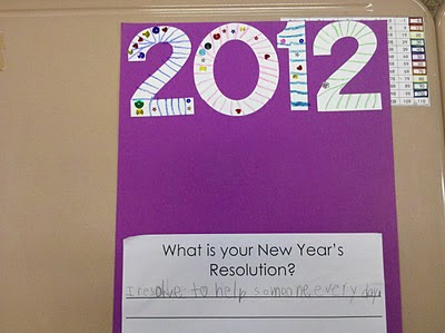 Classroom Freebies: New Year's Resolutions