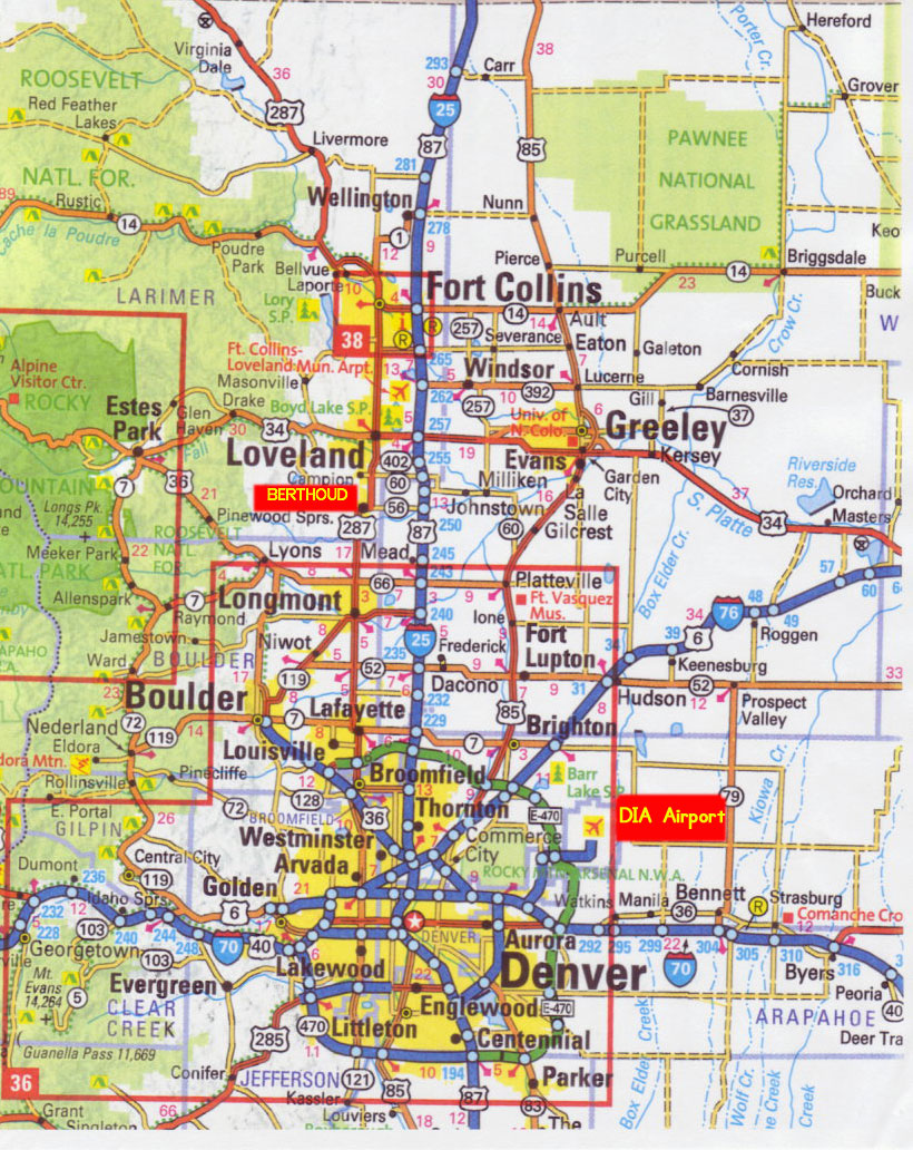 Printable Map Of Denver