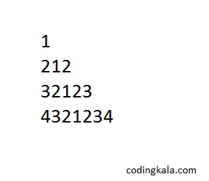 Number Pattern 34 - Pyramid pattern in C programming - prograwing.com