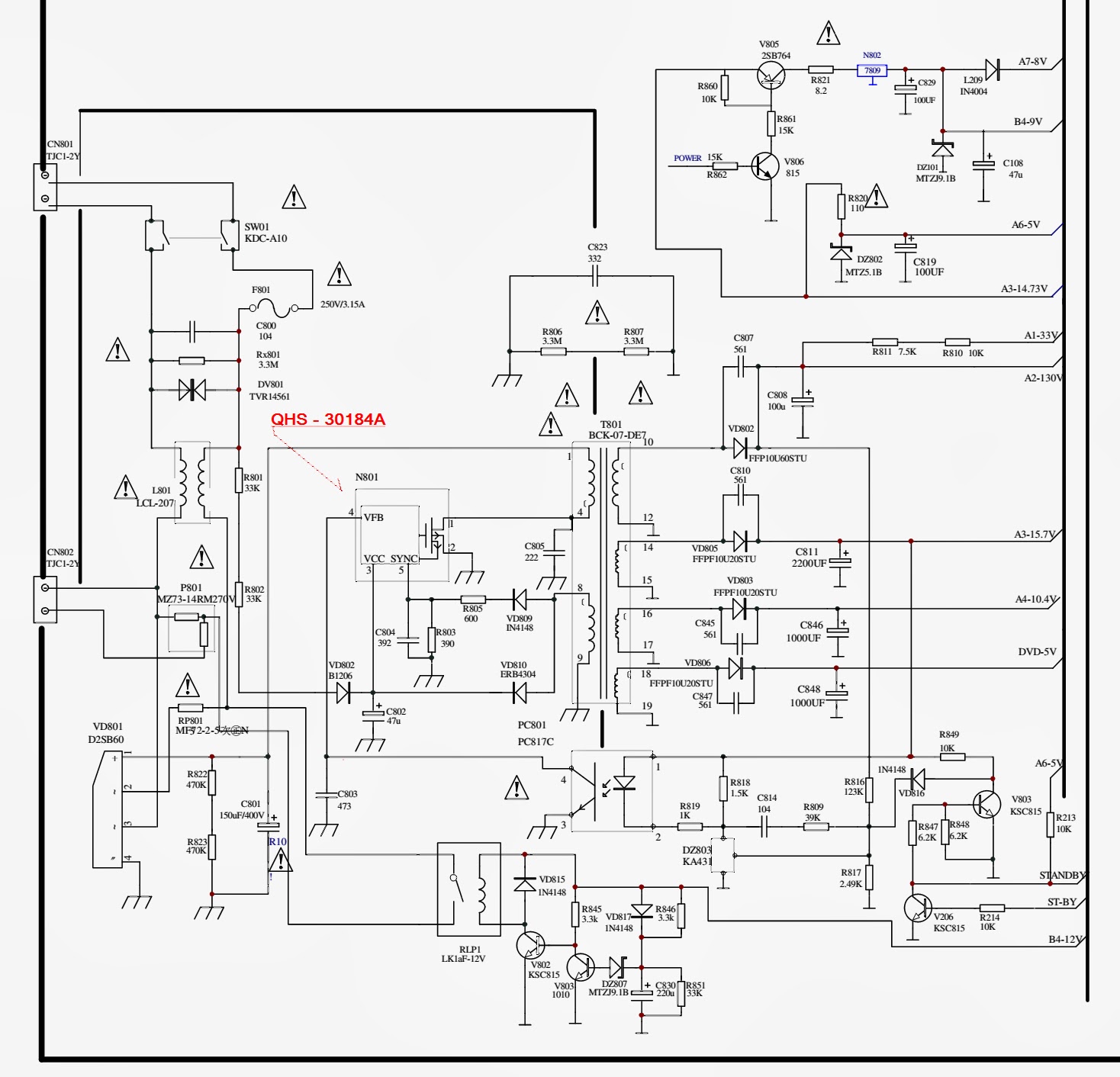 Crt Television Power Supply Circuit Diagram