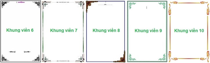 Tải mẫu bìa khung viền hình nền Slide đẹp Word Powerpoint