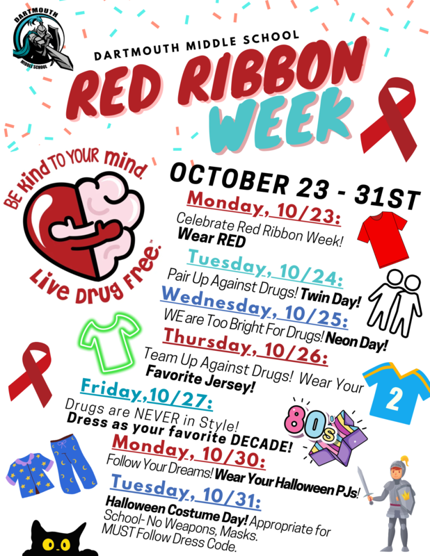 Red Ribbon Week - October 23rd - 31st | Dartmouth Middle School