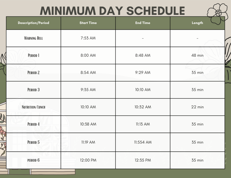 Minimum Day Schedule Featured Photo