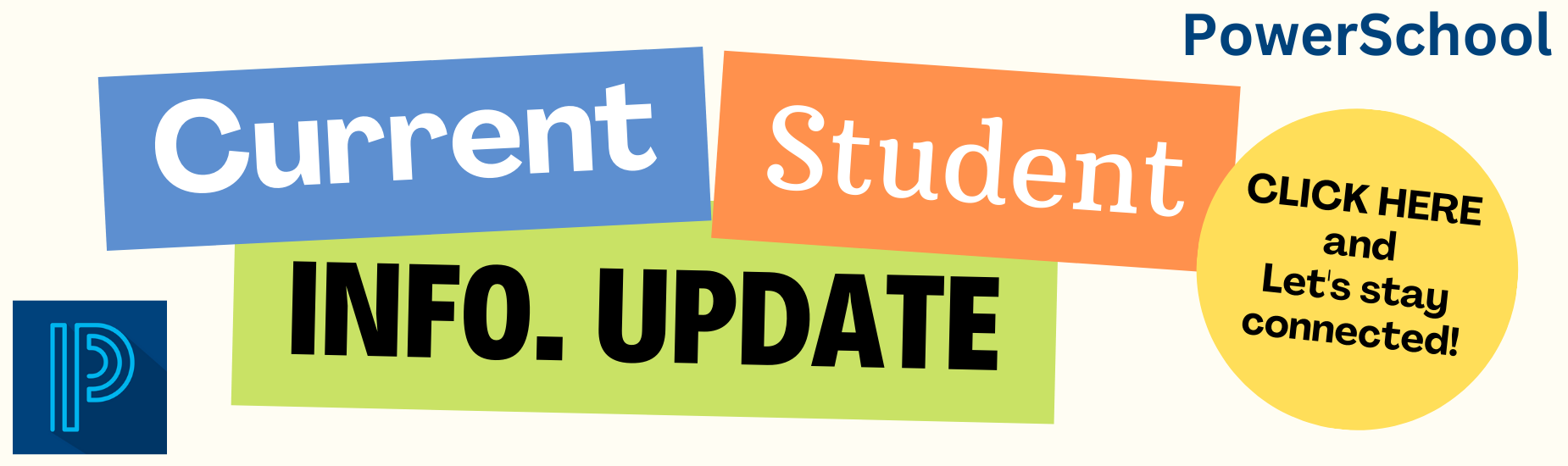 current student info. update- click here