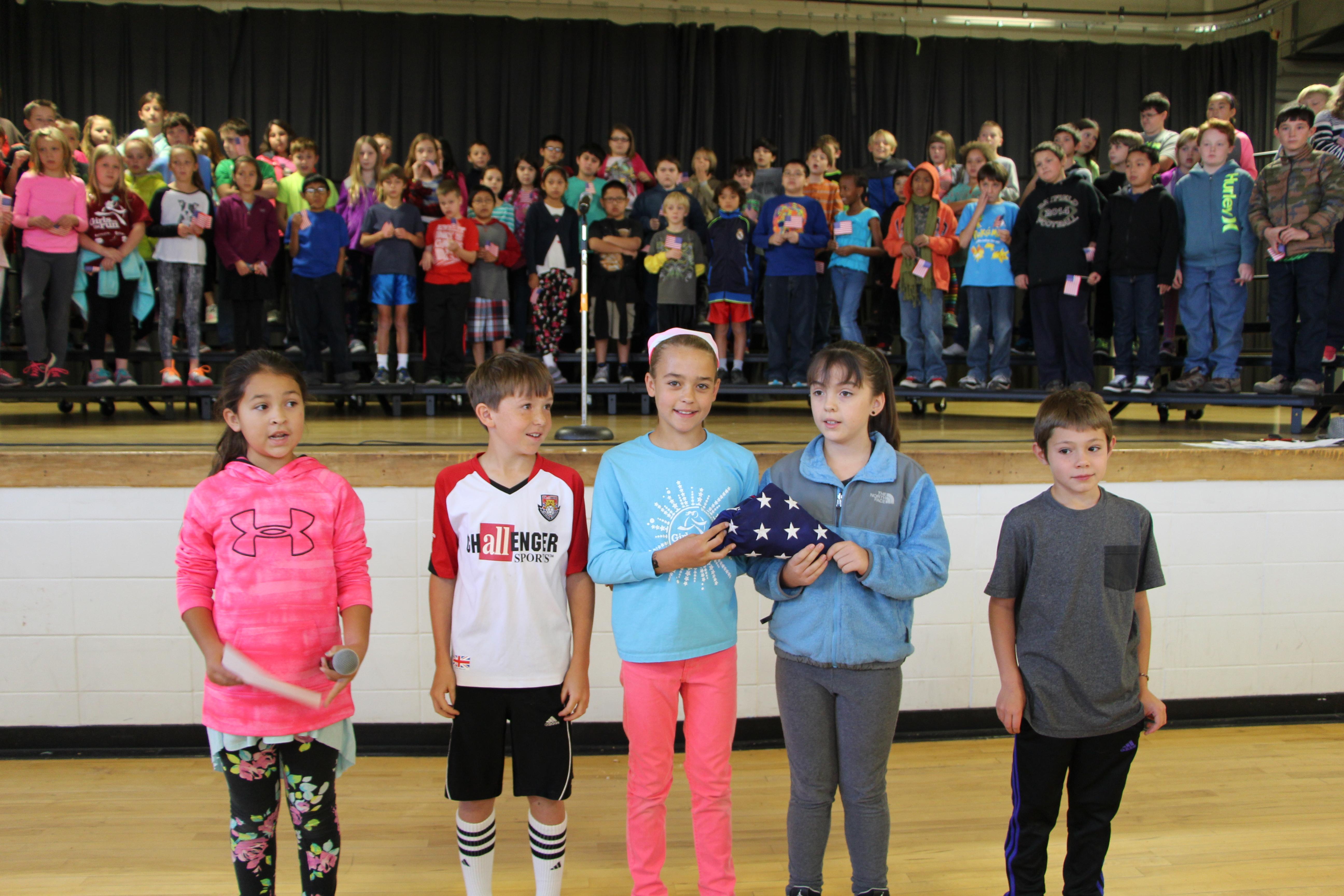 students present at assembly