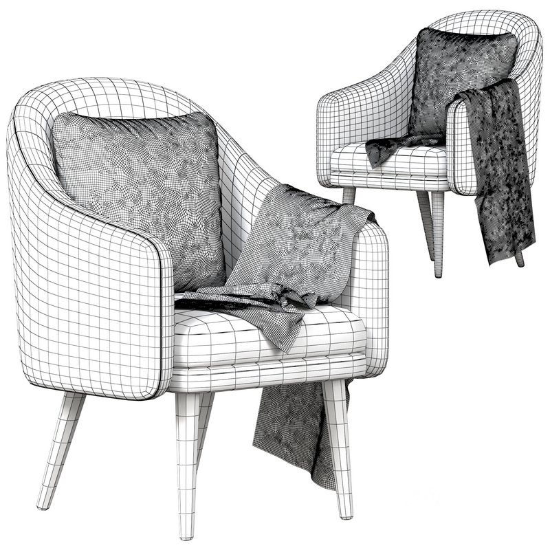 Deephouse_armchair 3d model Buy Download 3dbrute