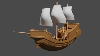 3D Pirate Ship Model